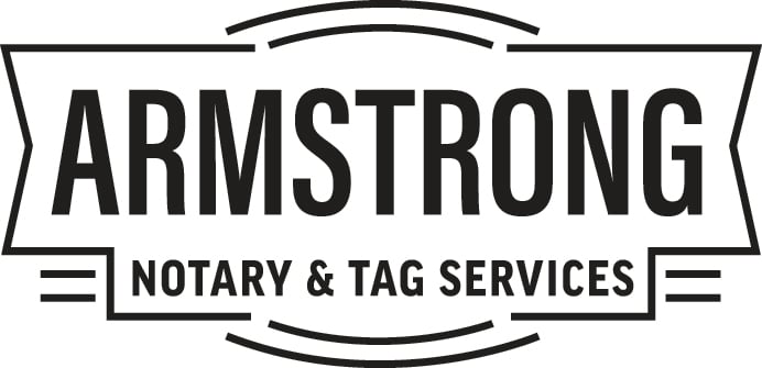 Armstrong Notary & Tag Services Logo - Black